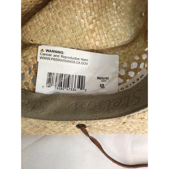 Stetson Men's Natural Shapeable Raffia Straw Cowboy Hat Size XS - Picture 7 of 8